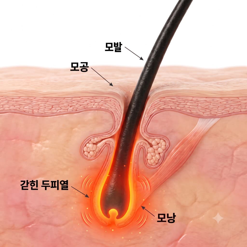 두피에 머무는 열