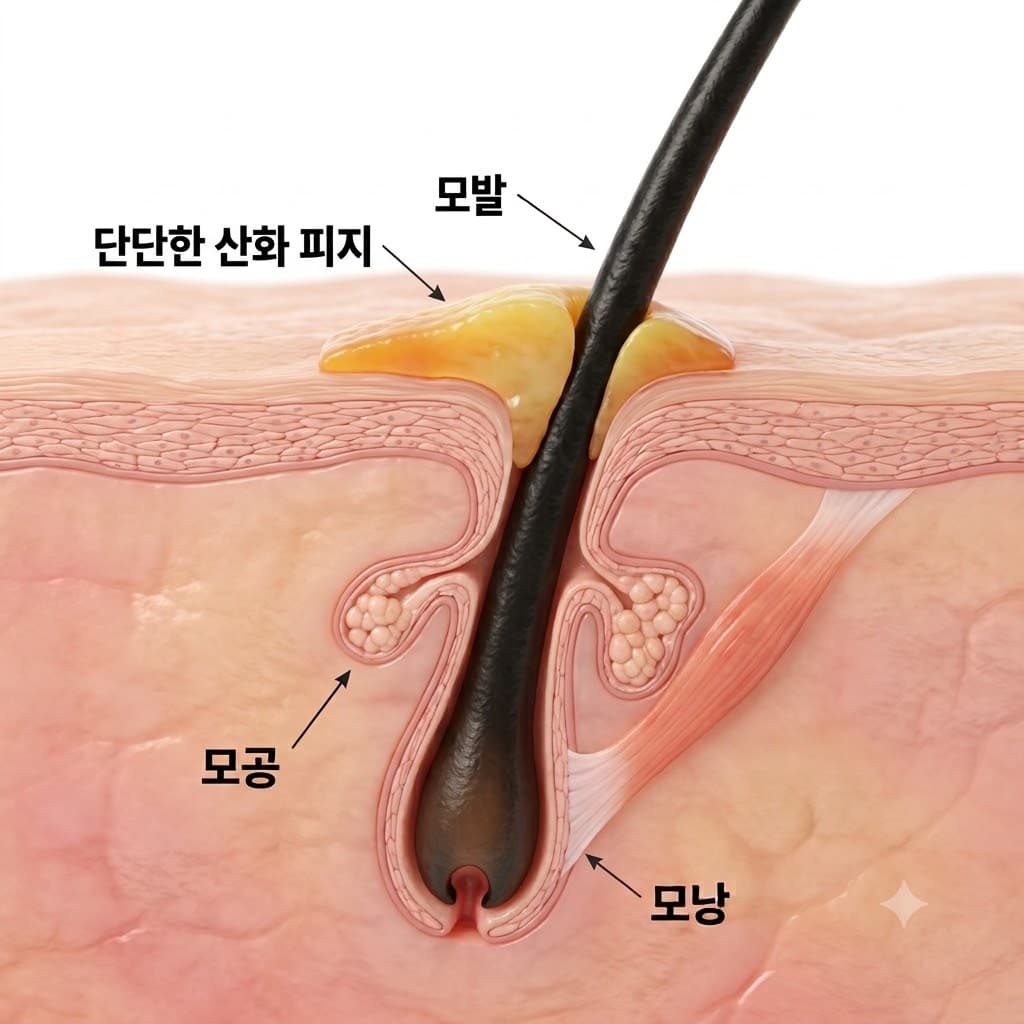 과도한 피지와 노폐물 축적